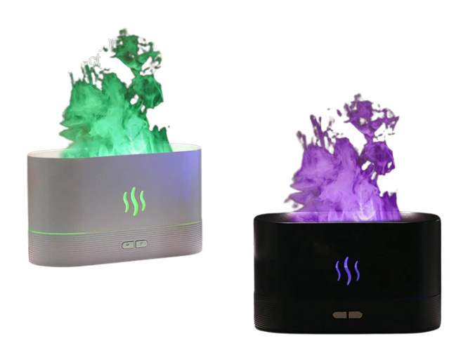 Flame Aroma Diffuser & Humidifier — LED Flame Lamp, Essential Oil, USB