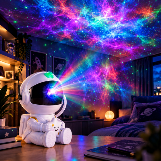 Astronaut Galaxy Projector — LED Night Light
