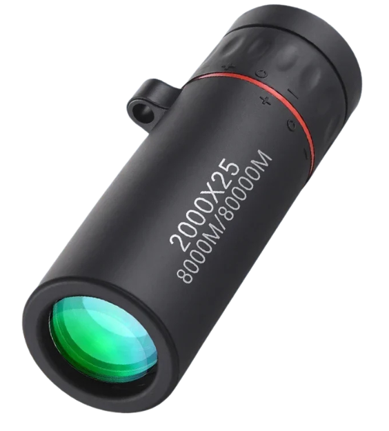 HD Monocular Telescope — 8x Zoom, Phone Holder, Waterproof, Pocket Siz