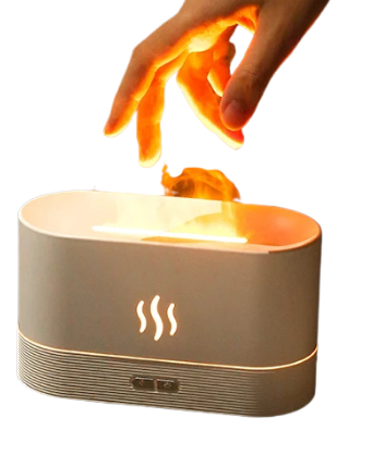 Flame Aroma Diffuser & Humidifier — LED Flame Lamp, Essential Oil, USB