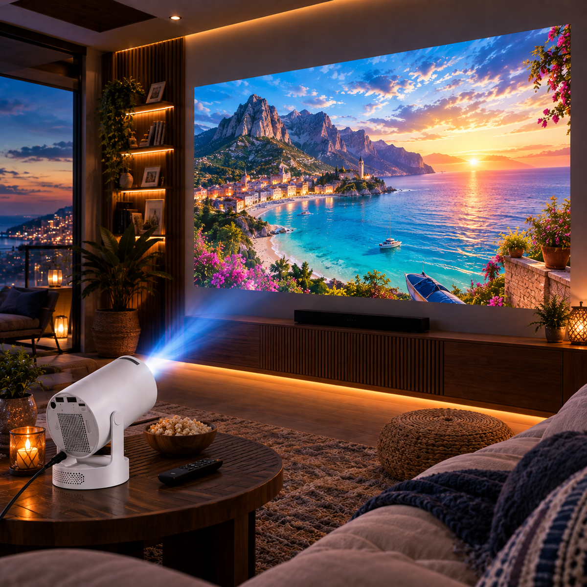 Magcubic HY300 Pro+ Mini Projector — Android 14, WiFi 6, 8000 Lumens, 200 inch