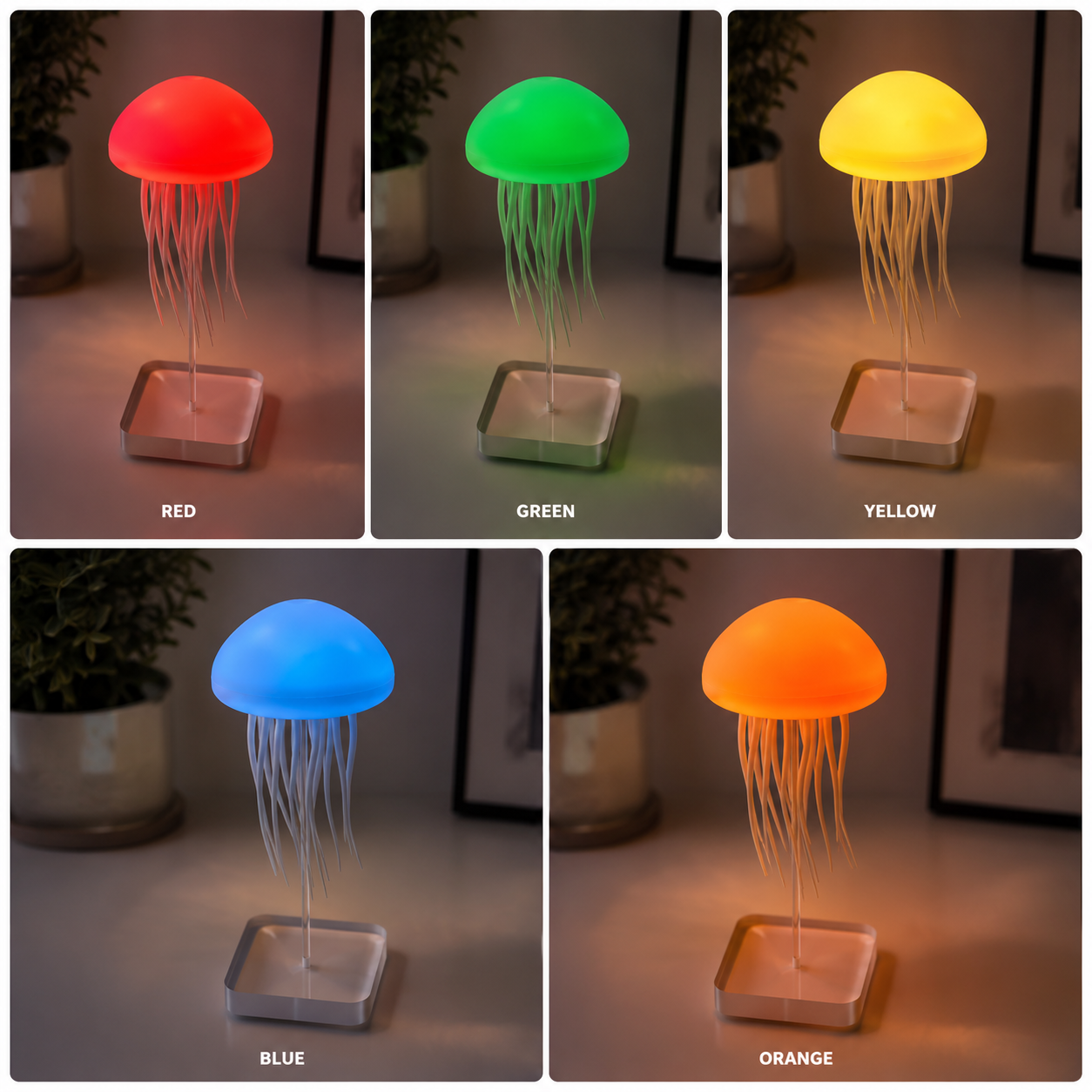 Bionic Jellyfish Night Lamp — Voice Control RGB