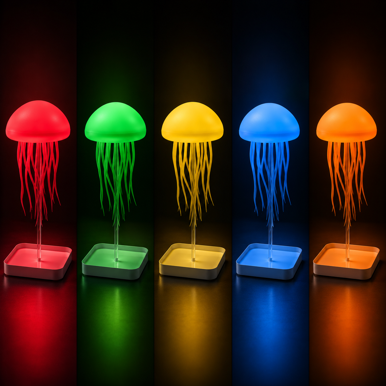 Bionic Jellyfish Night Lamp — Voice Control RGB