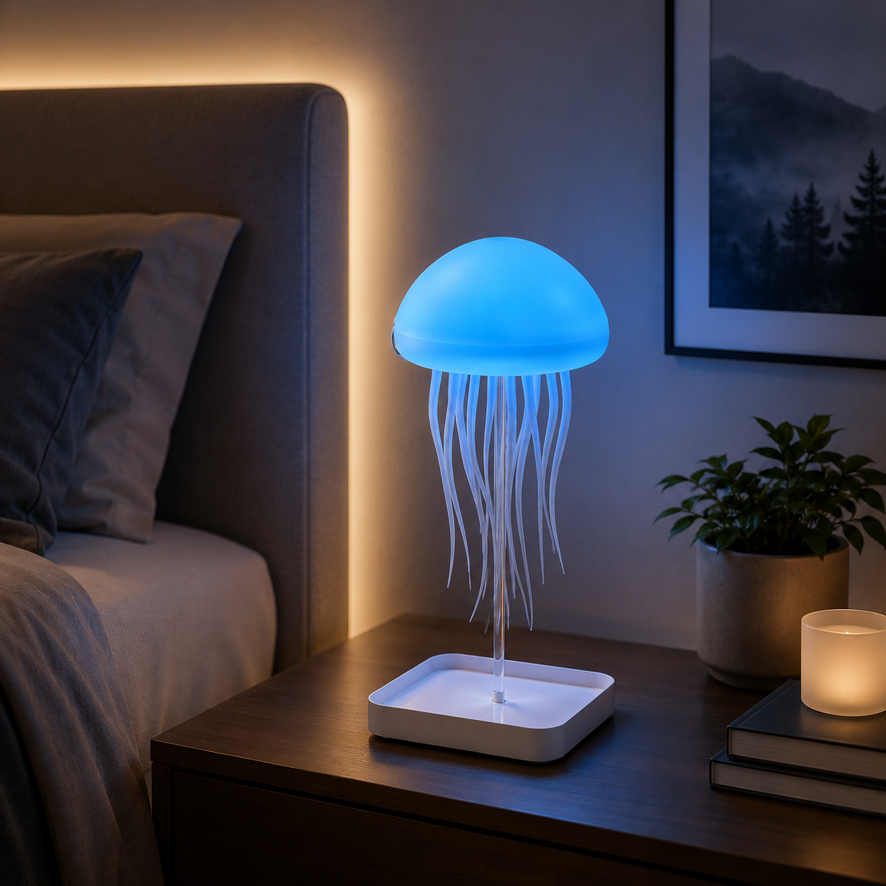 Bionic Jellyfish Night Lamp — Voice Control RGB