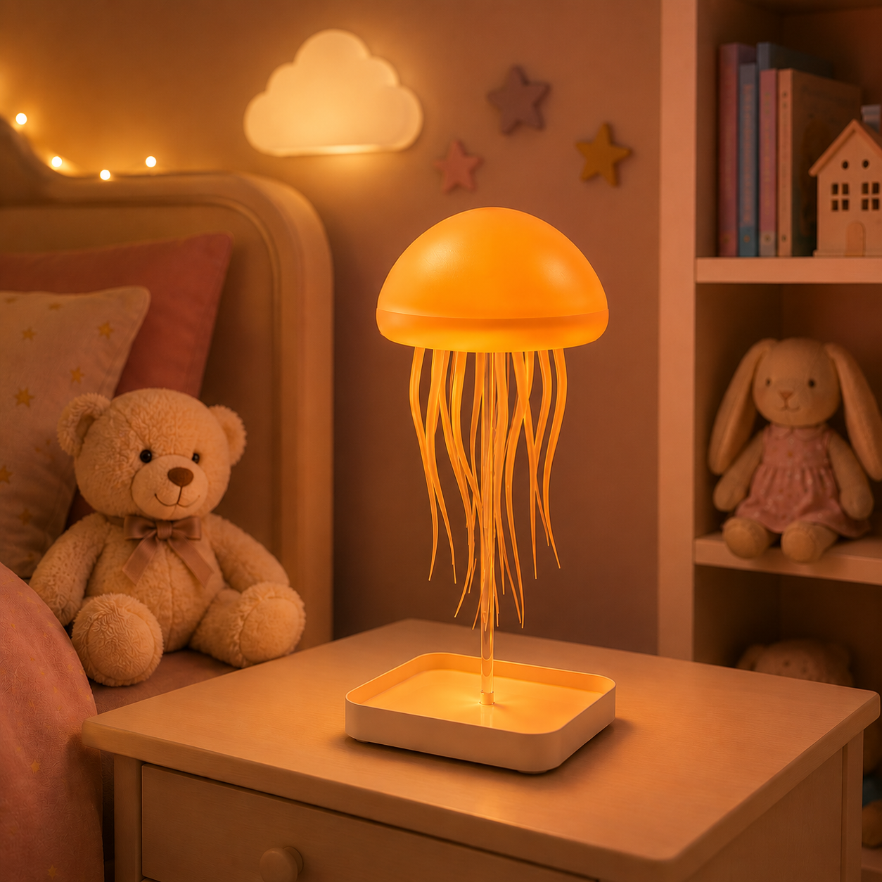 Bionic Jellyfish Night Lamp — Voice Control RGB