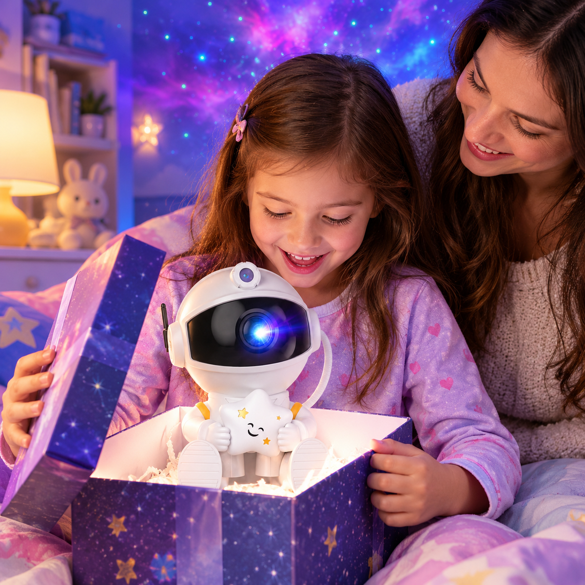Astronaut Galaxy Projector — LED Night Light
