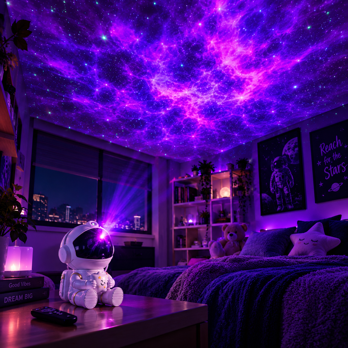 Astronaut Galaxy Projector — LED Night Light