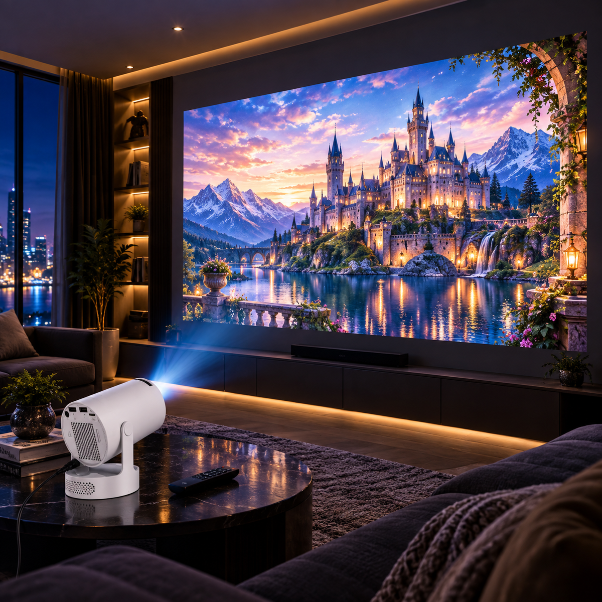 Magcubic HY300 Pro+ Mini Projector — Android 14, WiFi 6, 8000 Lumens, 200 inch