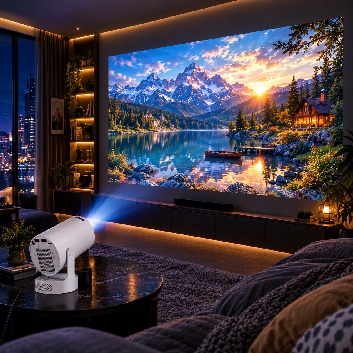 Magcubic HY300 Pro+ Mini Projector — Android 14, WiFi 6, 8000 Lumens, 200 inch
