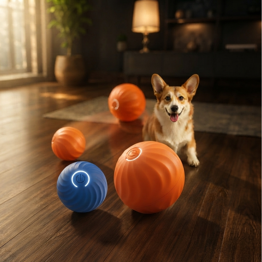Smart Auto-Moving Dog Ball Toy — USB Rechargeable, Interactive Puppy Toy
