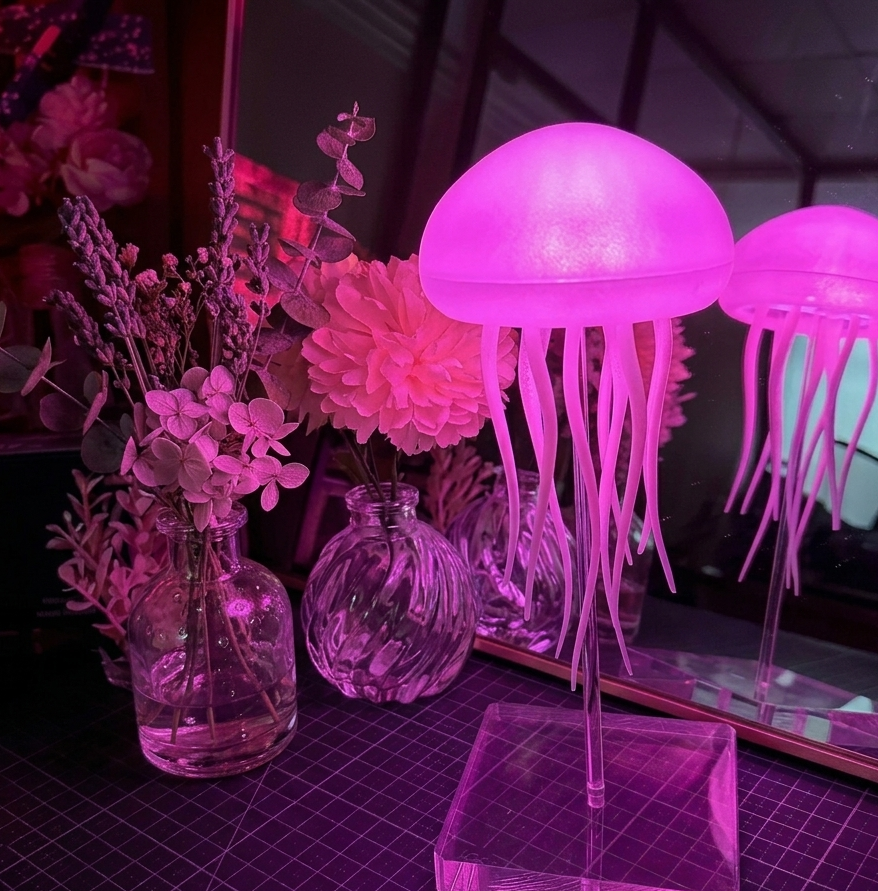 Bionic Jellyfish Night Lamp — Voice Control RGB