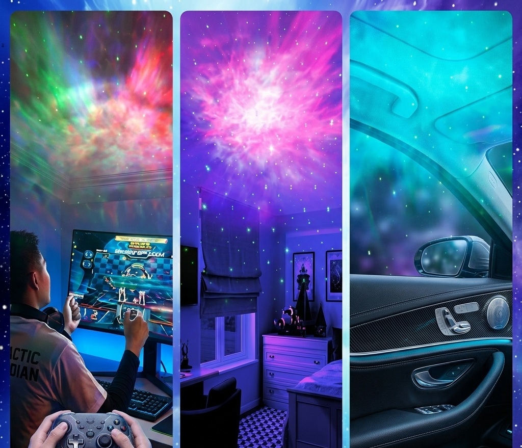 Astronaut Galaxy Projector — LED Night Light
