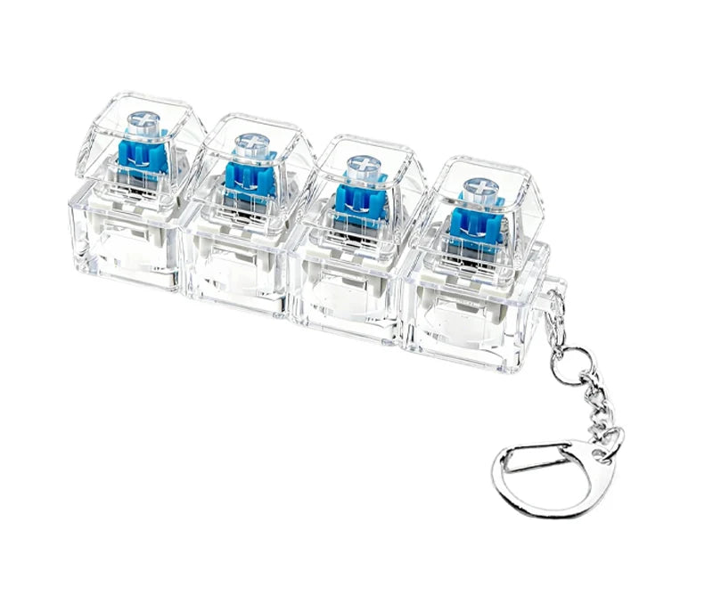 LED Clicker Keyboard Keychain — Anti-Stress Fidget Toy