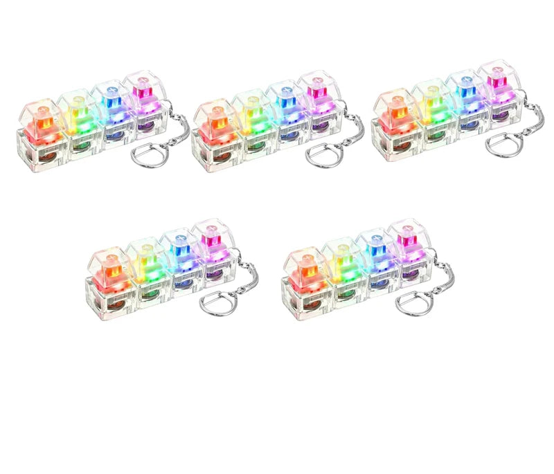 LED Clicker Keyboard Keychain — Anti-Stress Fidget Toy