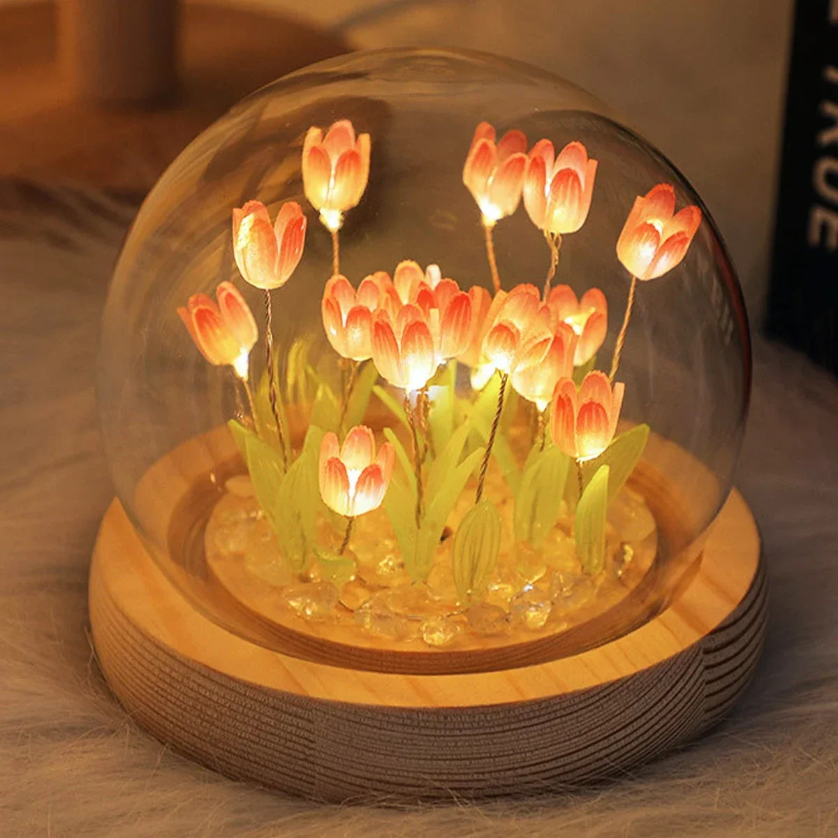 Eternal Bloom LED Night Lamp – Handcrafted Ambient Light