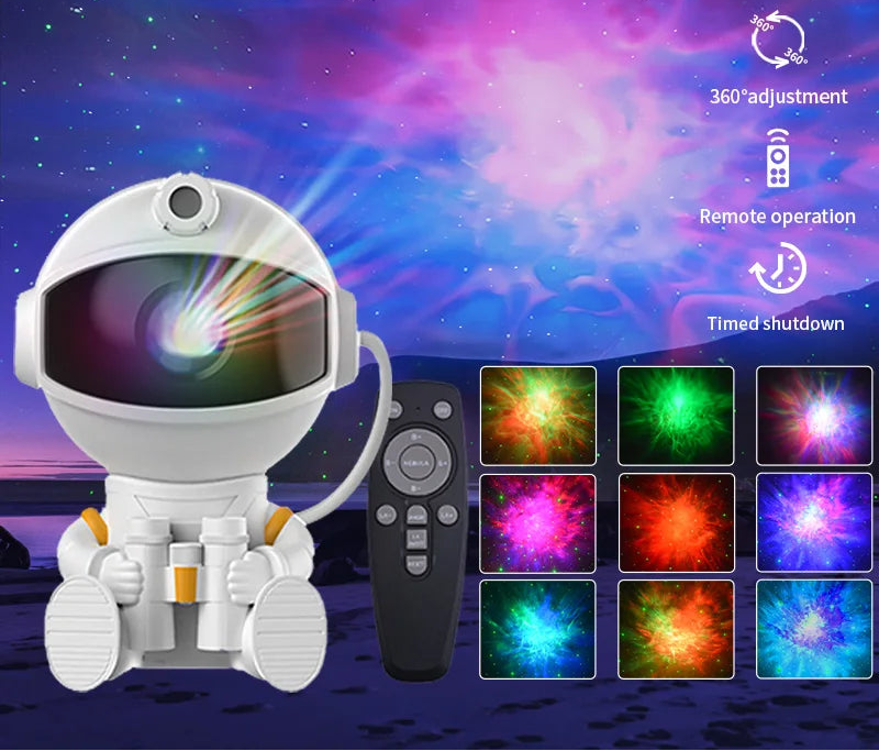 Astronaut Galaxy Projector — LED Night Light