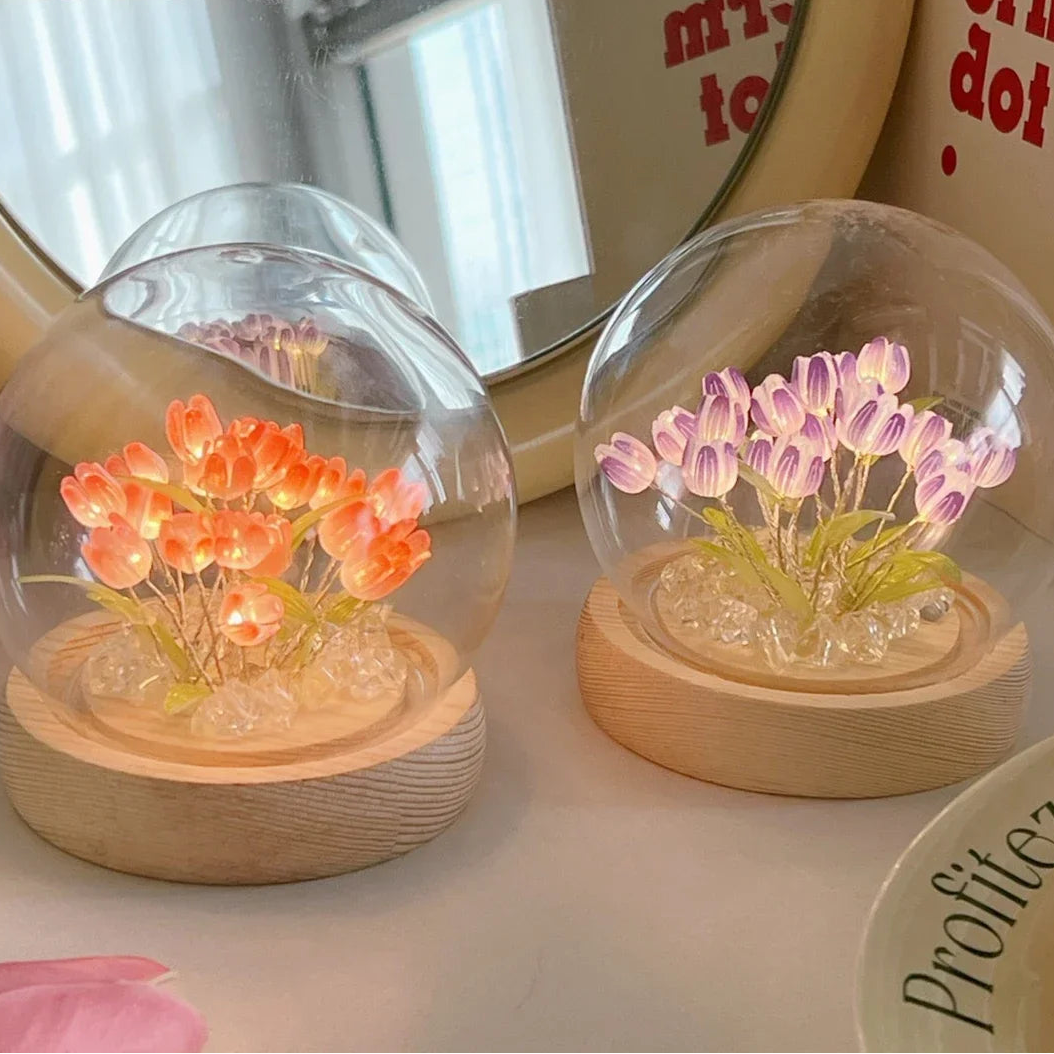 Eternal Bloom LED Night Lamp – Handcrafted Ambient Light