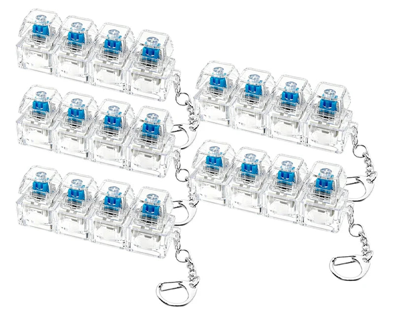LED Clicker Keyboard Keychain — Anti-Stress Fidget Toy