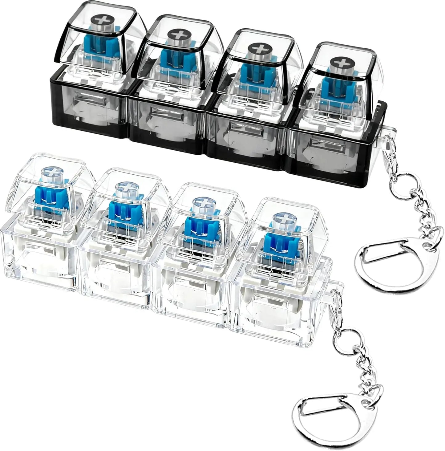 LED Clicker Keyboard Keychain — Anti-Stress Fidget Toy