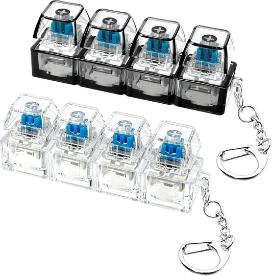 LED Clicker Keyboard Keychain — Anti-Stress Fidget Toy