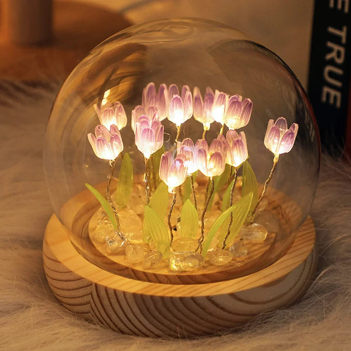Eternal Bloom LED Night Lamp – Handcrafted Ambient Light