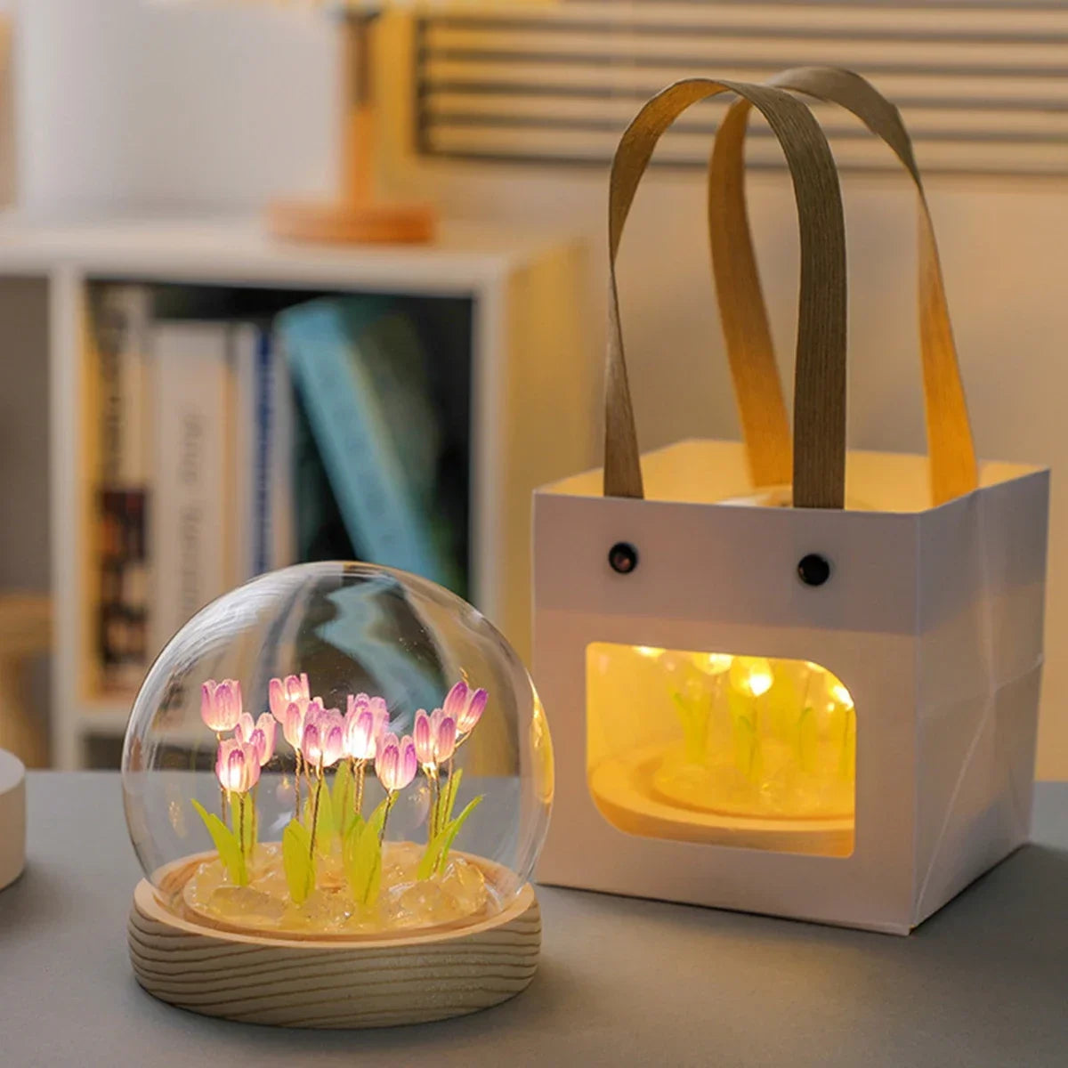 Eternal Bloom LED Night Lamp – Handcrafted Ambient Light