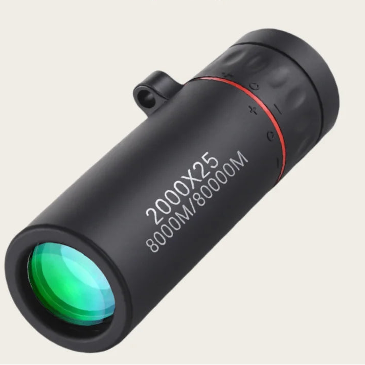 HD Monocular Telescope — 8x Zoom, Phone Holder, Waterproof, Pocket Siz