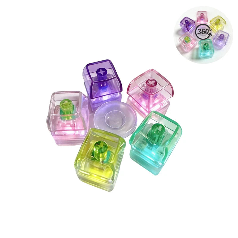LED Clicker Keyboard Keychain — Anti-Stress Fidget Toy