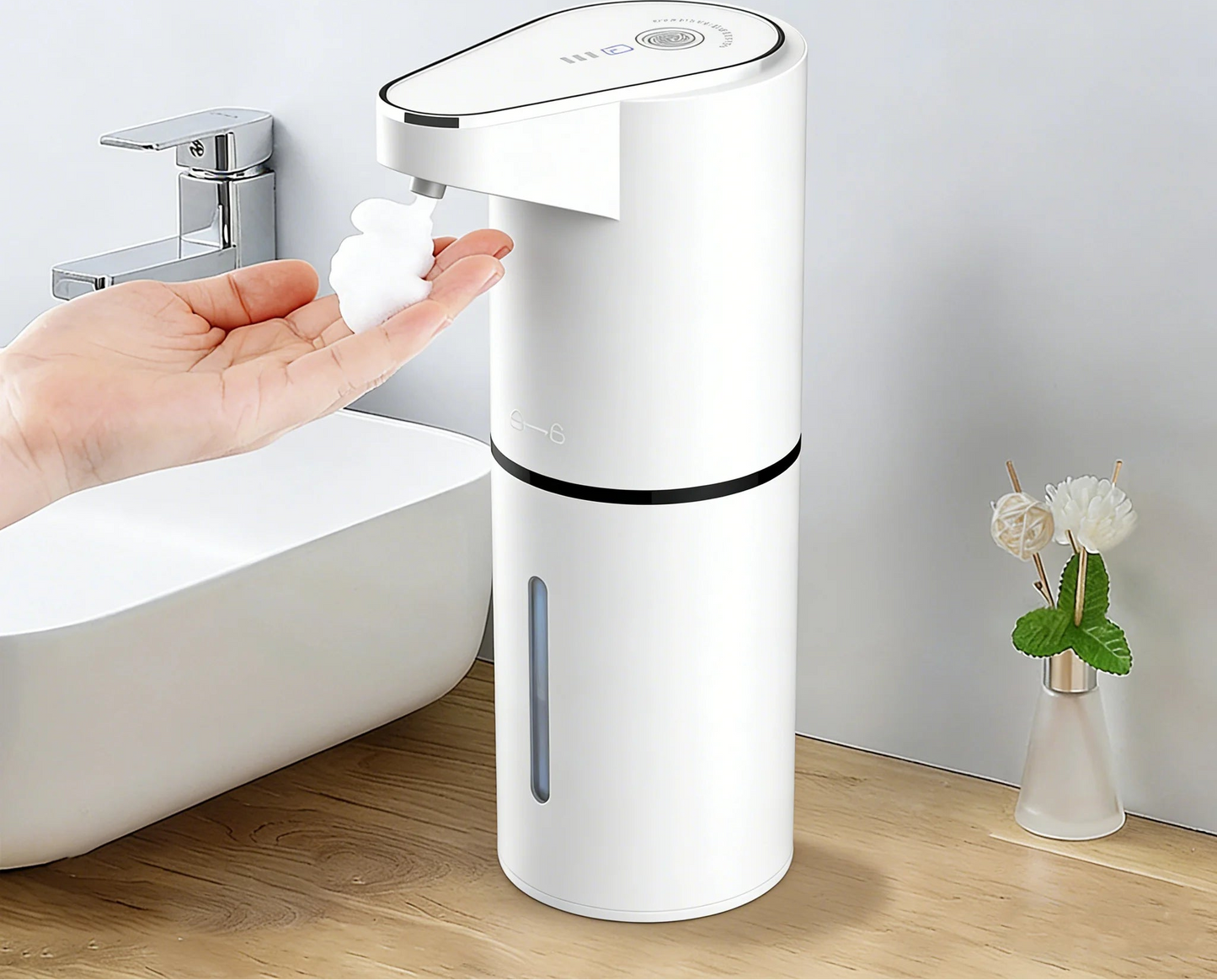 Automatic Foam Soap Dispenser — Touchless, Wall Mounted, USB-C Rechargeable