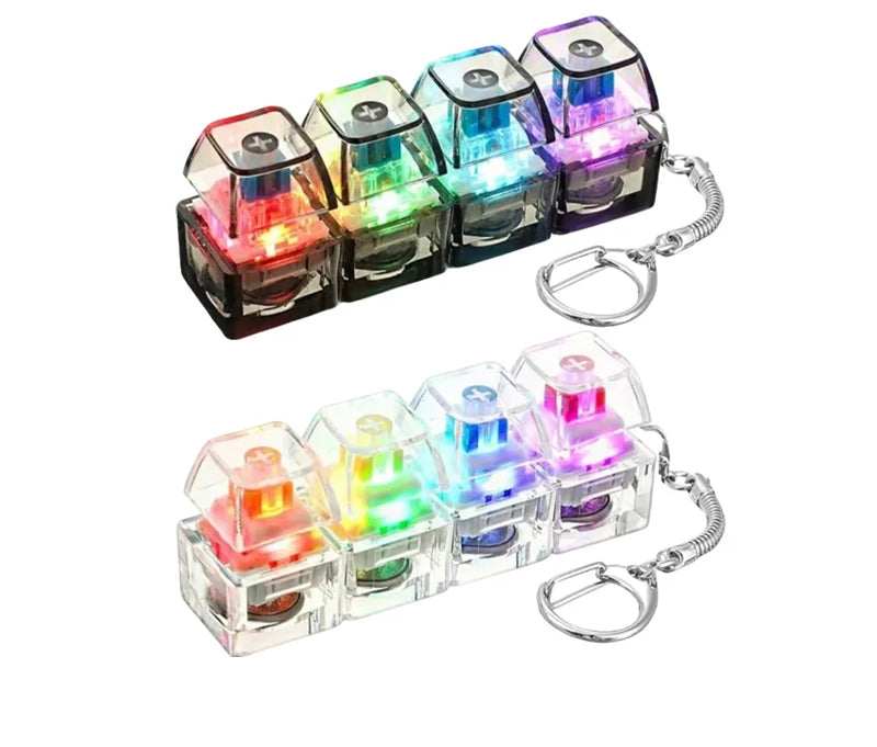 LED Clicker Keyboard Keychain — Anti-Stress Fidget Toy