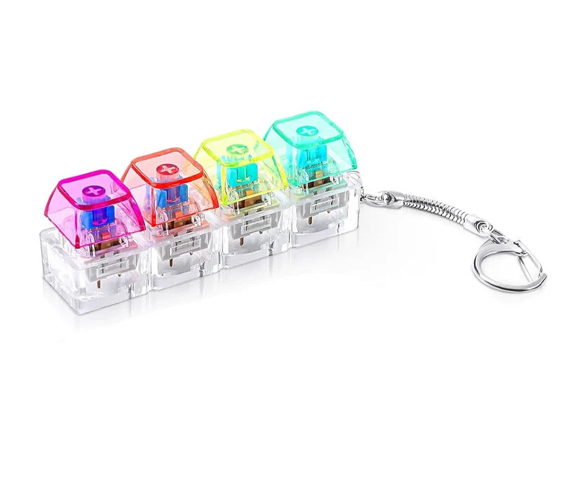 LED Clicker Keyboard Keychain — Anti-Stress Fidget Toy