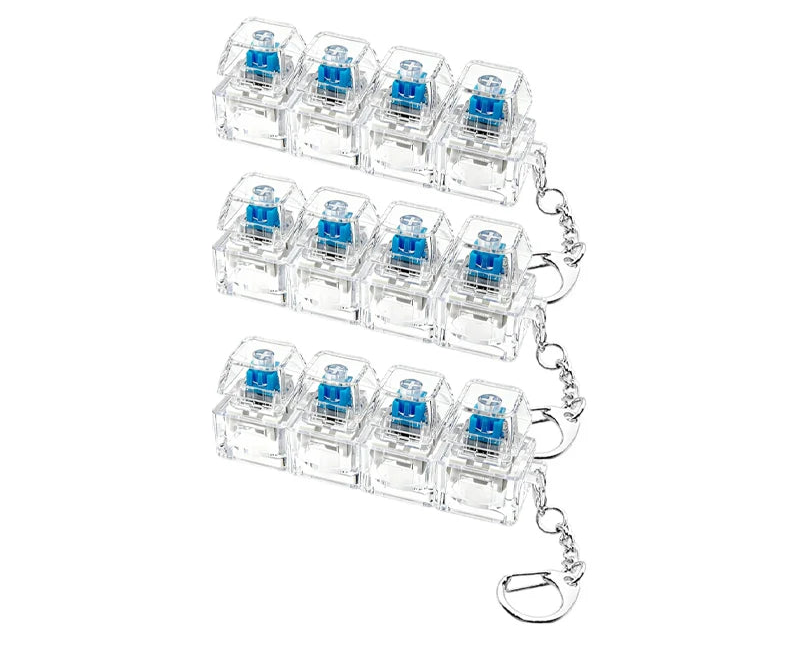LED Clicker Keyboard Keychain — Anti-Stress Fidget Toy