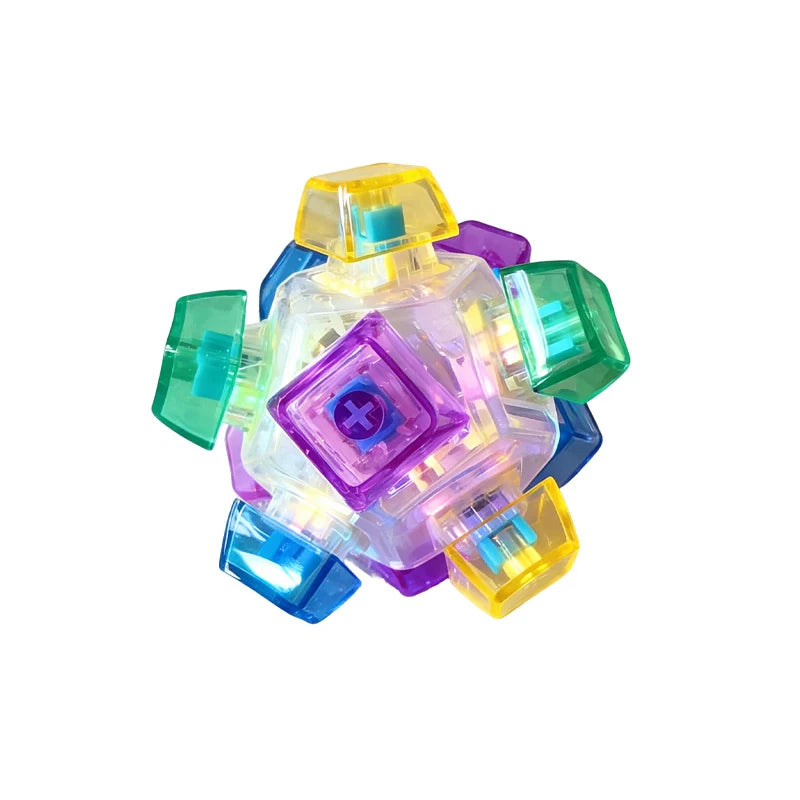 LED Clicker Keyboard Keychain — Anti-Stress Fidget Toy