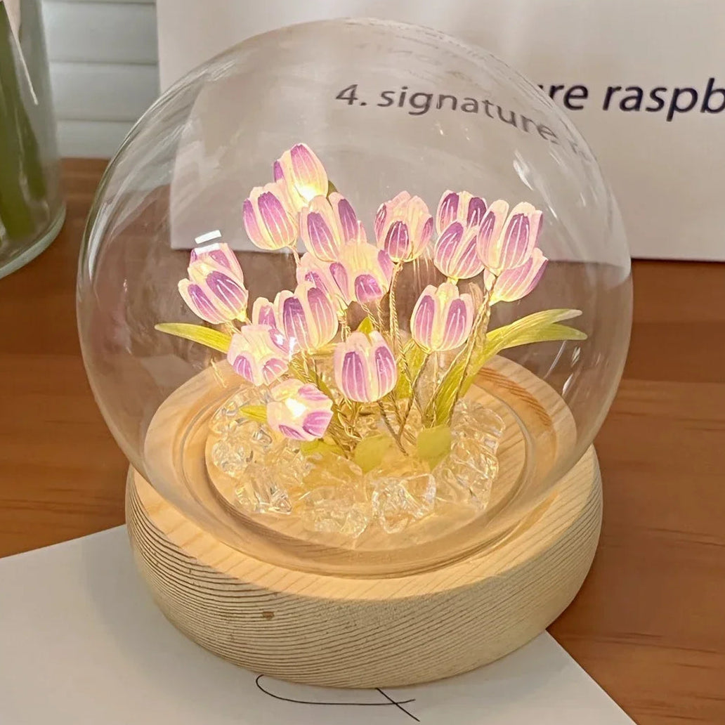 Eternal Bloom LED Night Lamp – Handcrafted Ambient Light