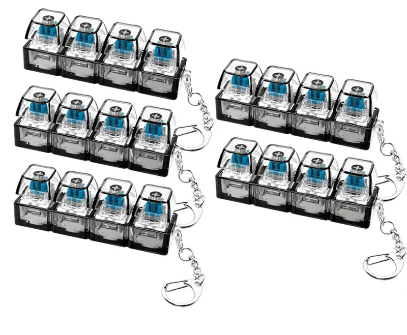 LED Clicker Keyboard Keychain — Anti-Stress Fidget Toy