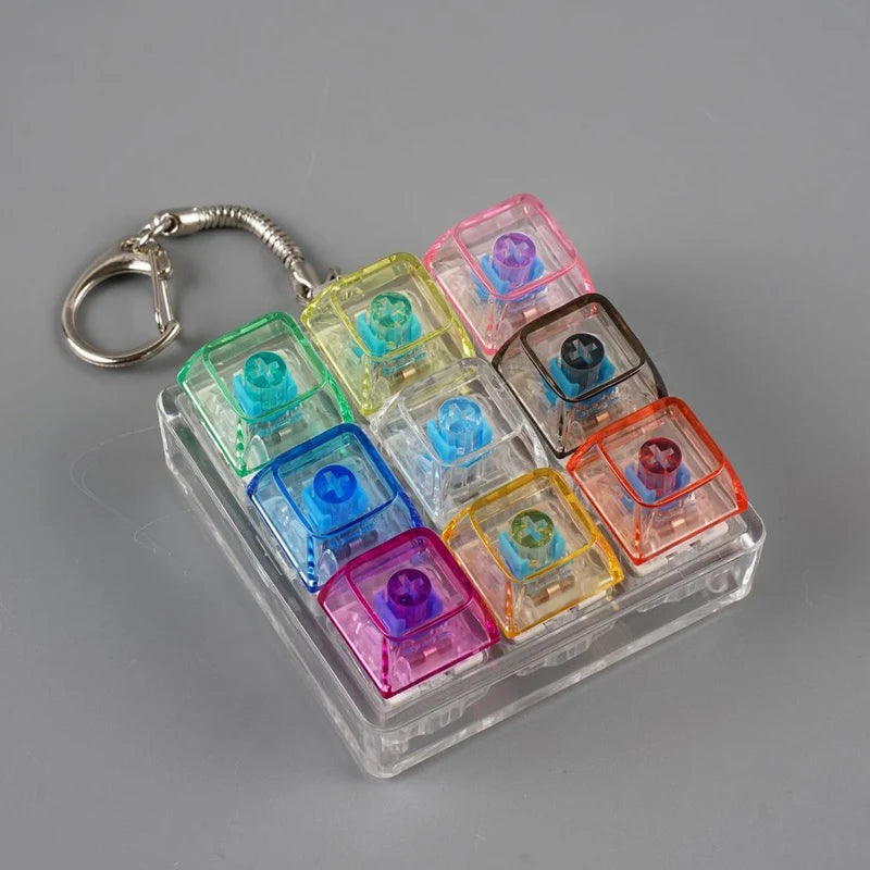 LED Clicker Keyboard Keychain — Anti-Stress Fidget Toy